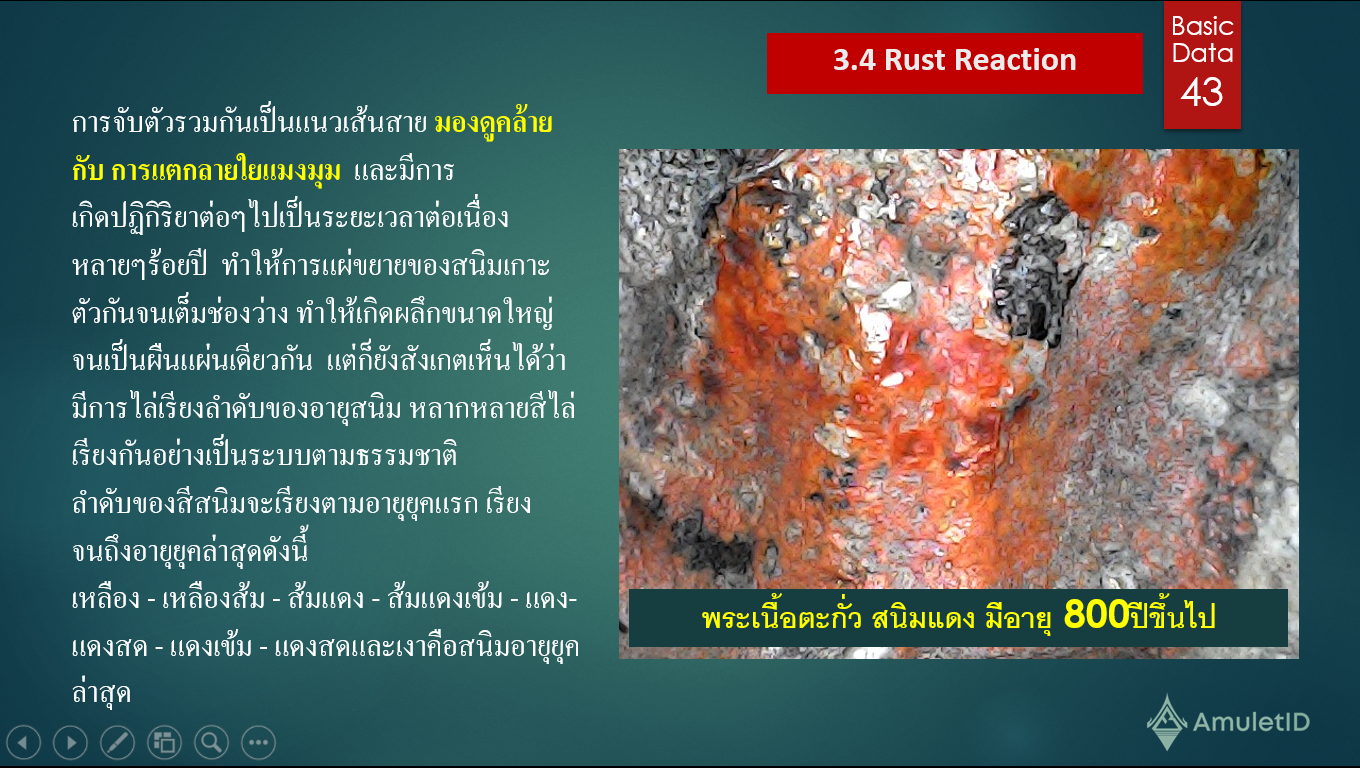 Rust Reaction การประเมินความแท้ของพระเนื้อโลหะ และอายุของผิวโลหะจากลักษณะการเกิดของสนิม