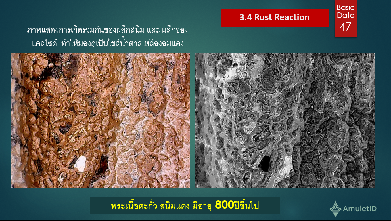 Rust Reaction การประเมินความแท้ของพระเนื้อโลหะ และอายุของผิวโลหะจากลักษณะการเกิดของสนิม