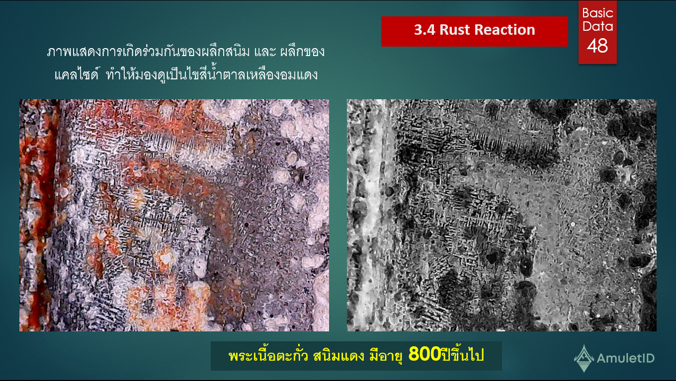 Rust Reaction การประเมินความแท้ของพระเนื้อโลหะ และอายุของผิวโลหะจากลักษณะการเกิดของสนิม