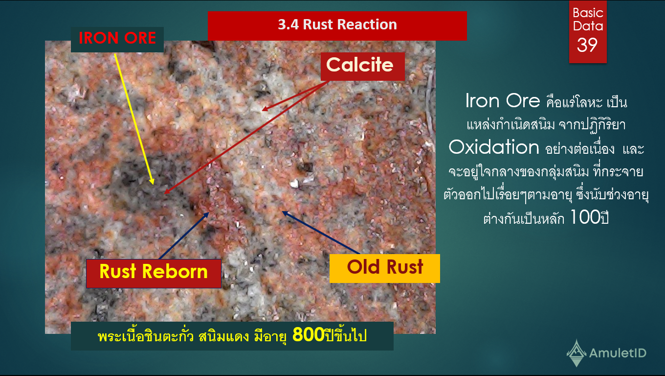 Rust Reaction การประเมินความแท้ของพระเนื้อโลหะ และอายุของผิวโลหะจากลักษณะการเกิดของสนิม