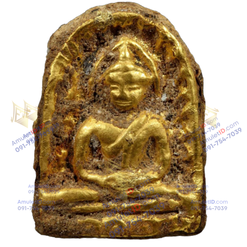 พระซุ้มกอเนื้อว่านหน้าทอง พิมพ์ใหญ่ ลายกนก จ.กำแพงเพชร